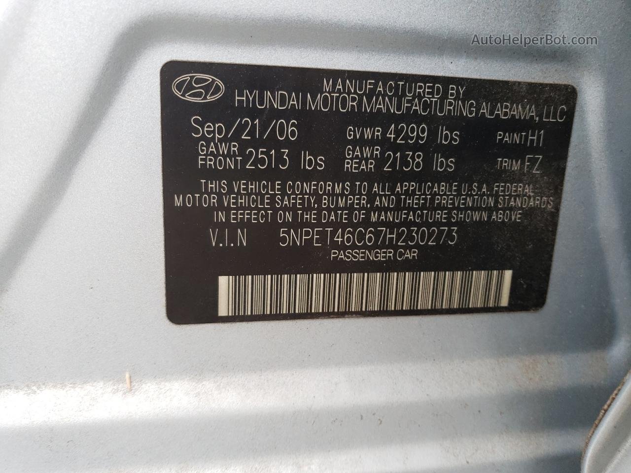 Price & History 2007 Hyundai Sonata Gls 2.4l 4 vin 