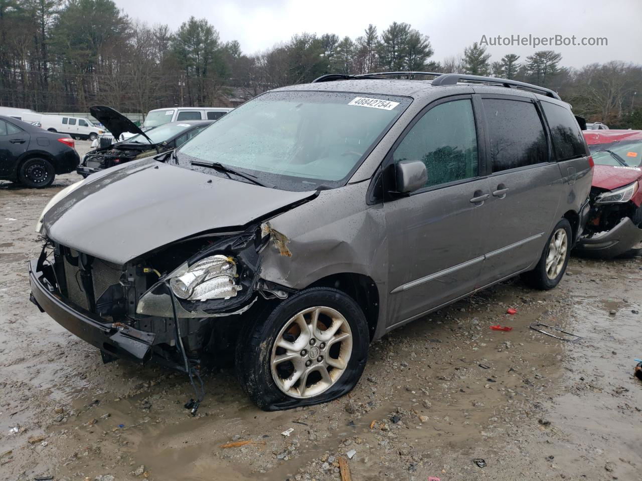 2004 Toyota Sienna Xle Серый vin: 5TDBA22C04S017134