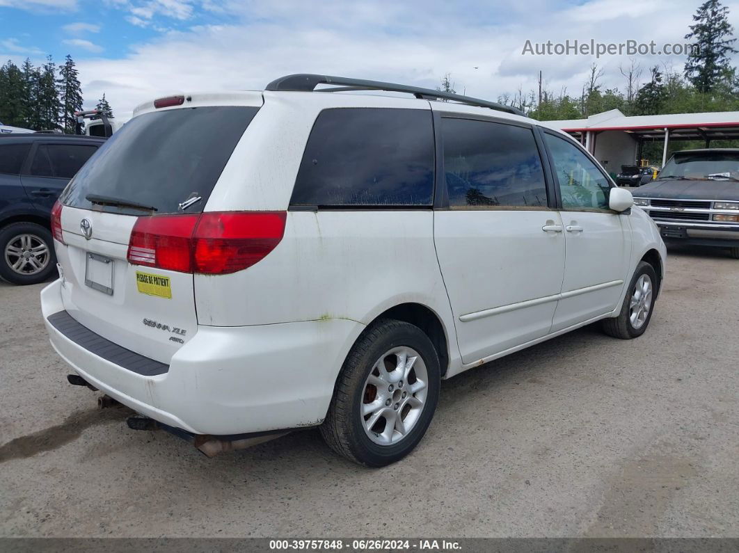 2004 Toyota Sienna Xle White vin: 5TDBA22C44S027245