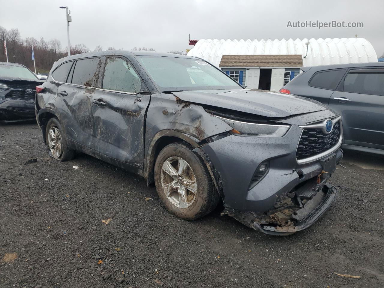 2021 Toyota Highlander Hybrid Le Gray vin: 5TDBBRCH0MS520596