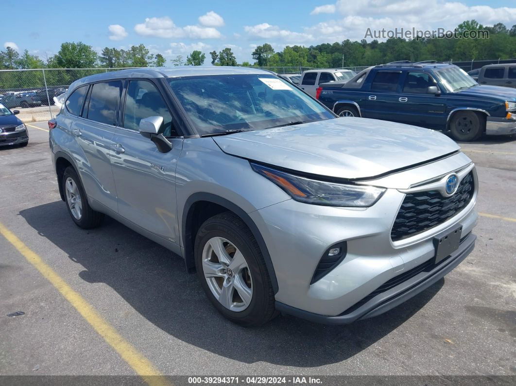 2021 Toyota Highlander Hybrid Le Silver vin: 5TDBBRCH8MS521821