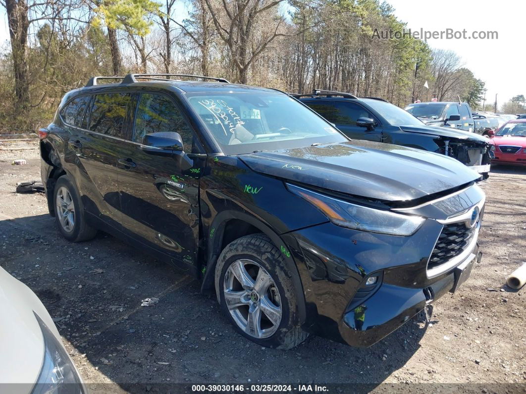 2021 Toyota Highlander Hybrid Le Black vin: 5TDBBRCHXMS515034