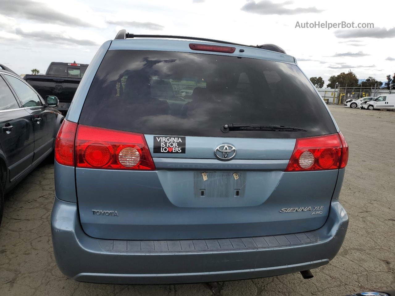 2007 Toyota Sienna Xle Бирюзовый vin: 5TDBK22C77S001126