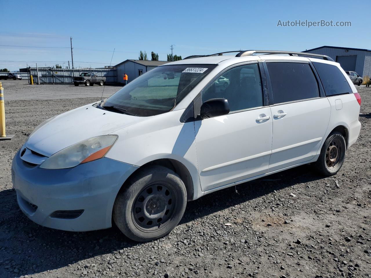 2007 Toyota Sienna Le White vin: 5TDBK23C97S001692