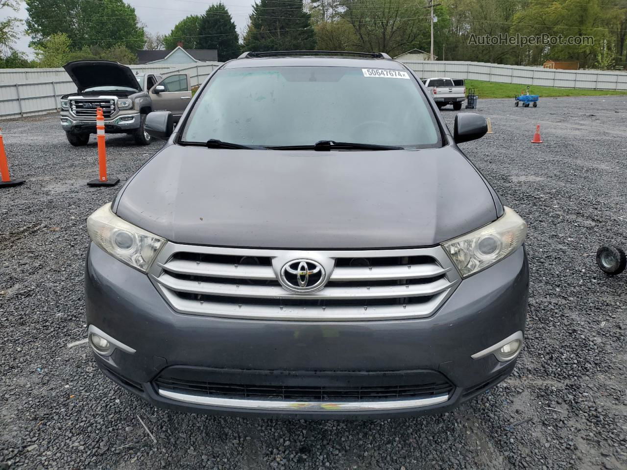 2011 Toyota Highlander Base Gray vin: 5TDBK3EH0BS041828