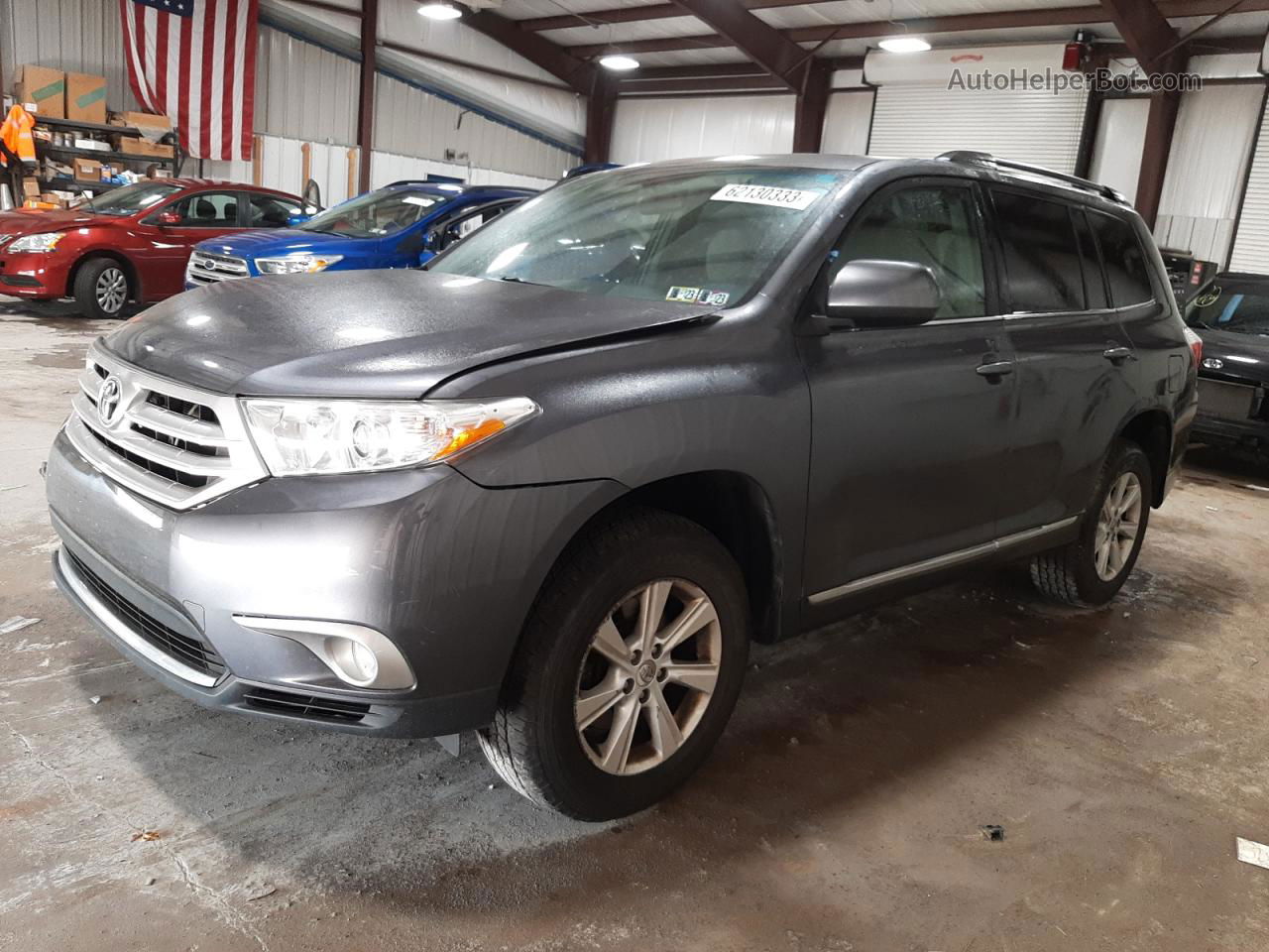 2011 Toyota Highlander Base Серый vin: 5TDBK3EH0BS045667