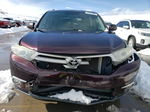 2011 Toyota Highlander Base Maroon vin: 5TDBK3EH0BS085182