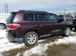 2011 Toyota Highlander Base Maroon vin: 5TDBK3EH0BS085182