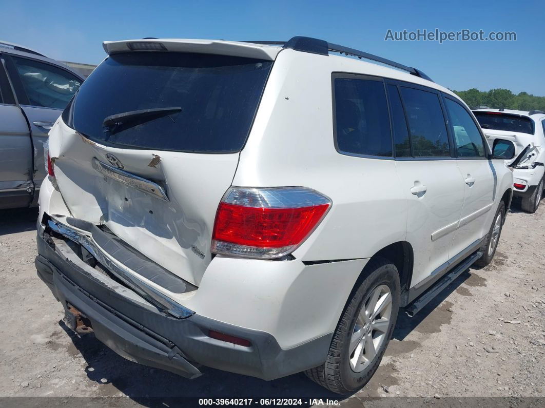 2011 Toyota Highlander Se V6 White vin: 5TDBK3EH2BS071672