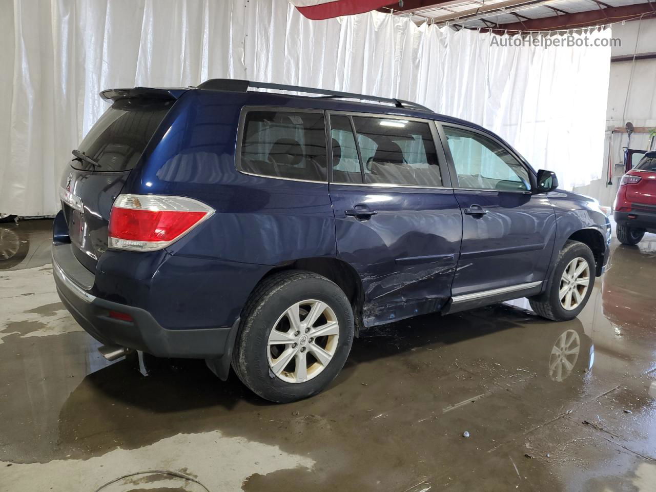 2011 Toyota Highlander Base Blue vin: 5TDBK3EH3BS077237