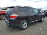 2011 Toyota Highlander Base Burgundy vin: 5TDBK3EH3BS089131