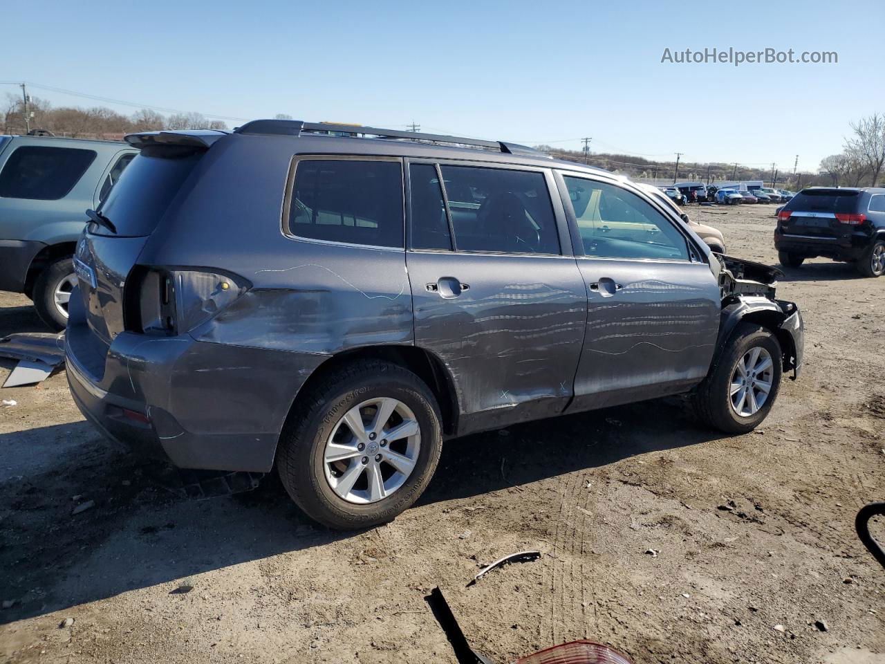 2011 Toyota Highlander Base Gray vin: 5TDBK3EH5BS069303