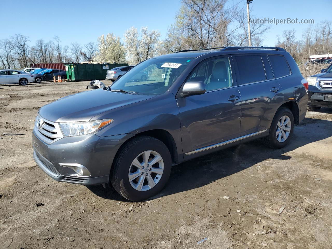 2011 Toyota Highlander Base Серый vin: 5TDBK3EH5BS069303