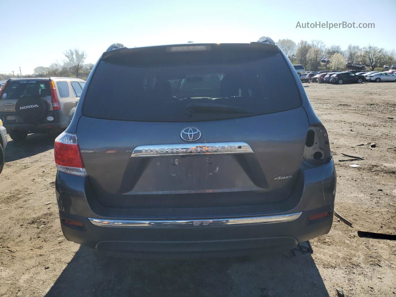 2011 Toyota Highlander Base Серый vin: 5TDBK3EH5BS069303