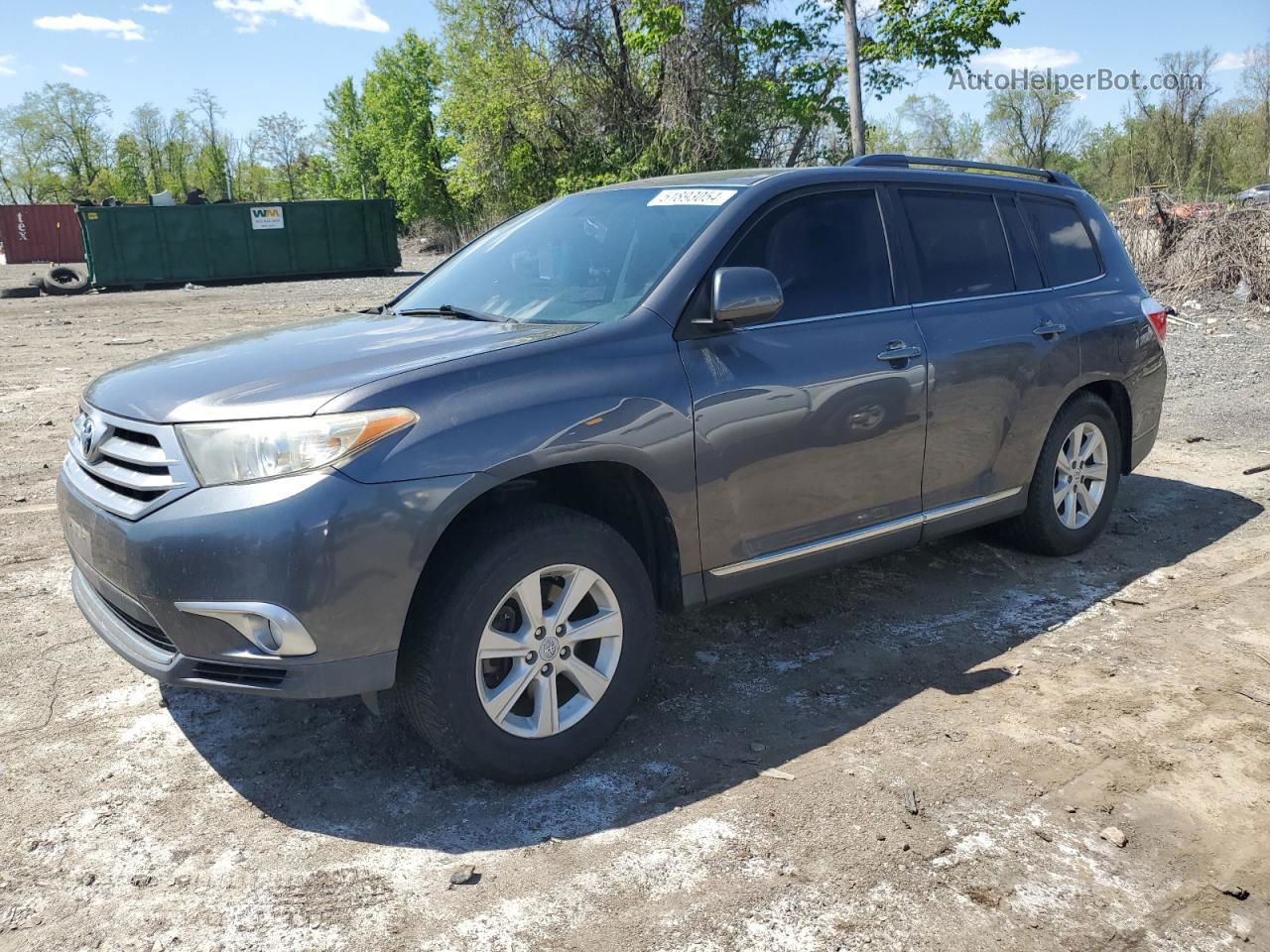 2011 Toyota Highlander Base Gray vin: 5TDBK3EH9BS063553