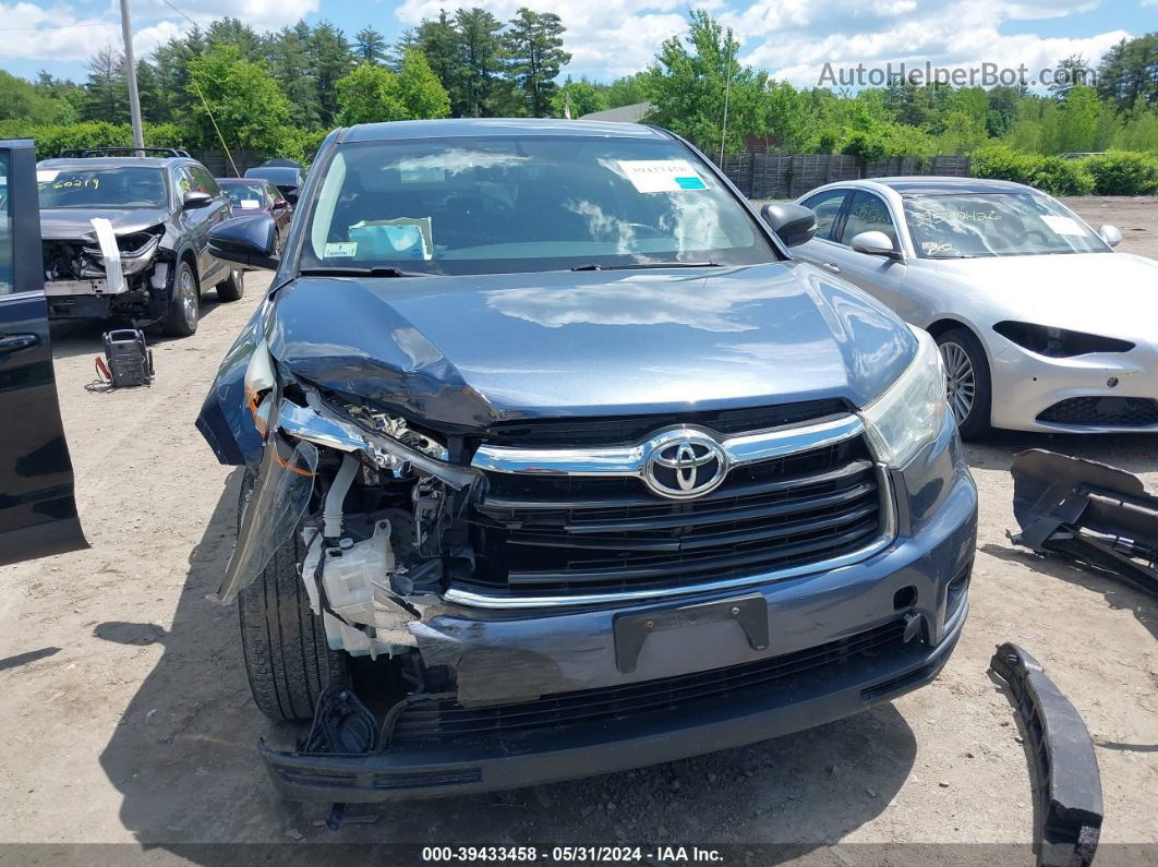 2016 Toyota Highlander Le V6 Blue vin: 5TDBKRFH0GS240581