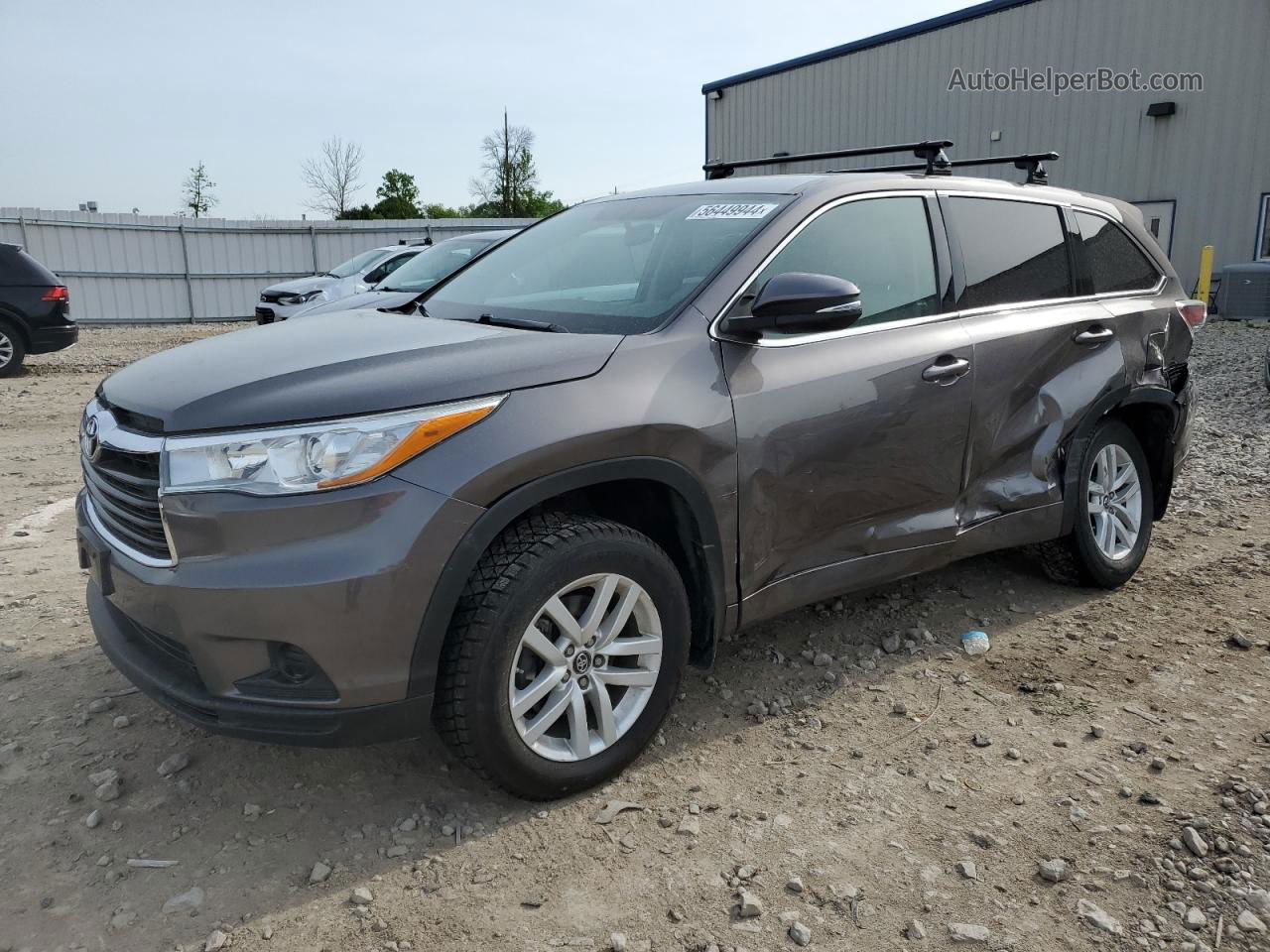 2016 Toyota Highlander Le Gray vin: 5TDBKRFH0GS353270