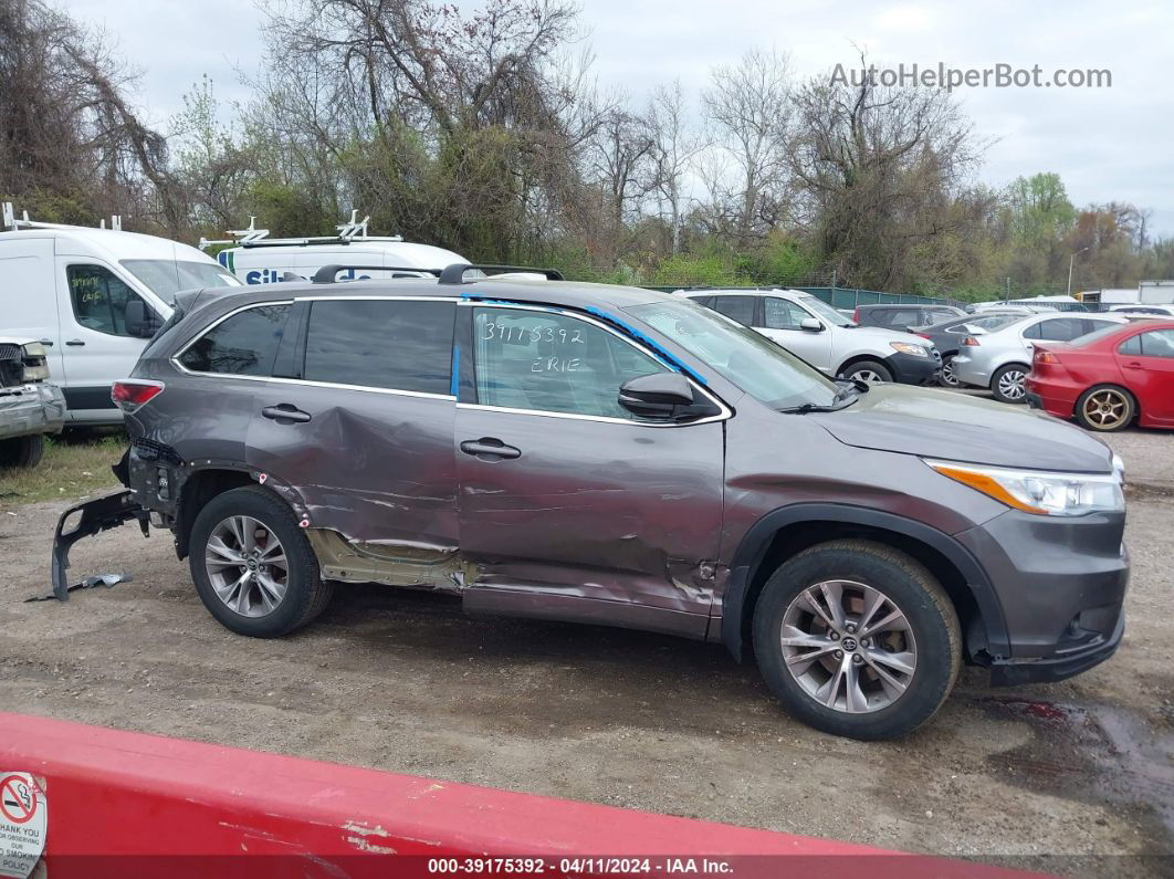 2016 Toyota Highlander Le Plus V6 Gray vin: 5TDBKRFH9GS322180