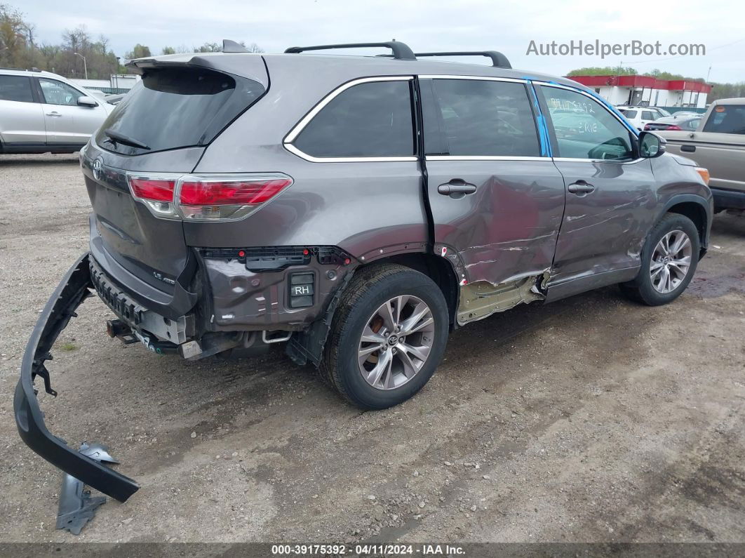 2016 Toyota Highlander Le Plus V6 Серый vin: 5TDBKRFH9GS322180