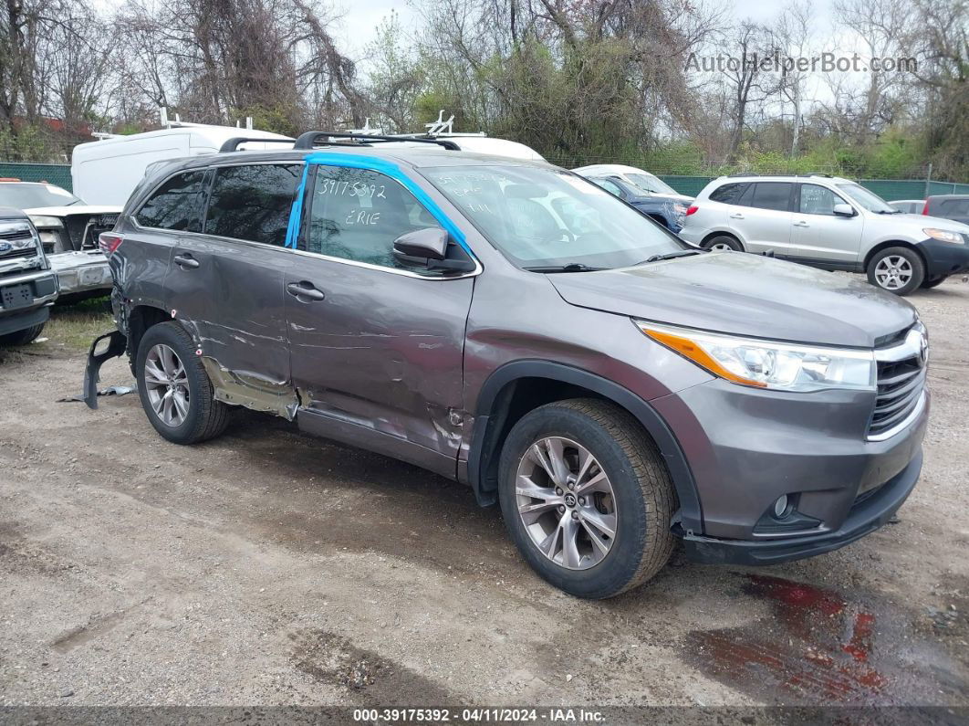 2016 Toyota Highlander Le Plus V6 Gray vin: 5TDBKRFH9GS322180