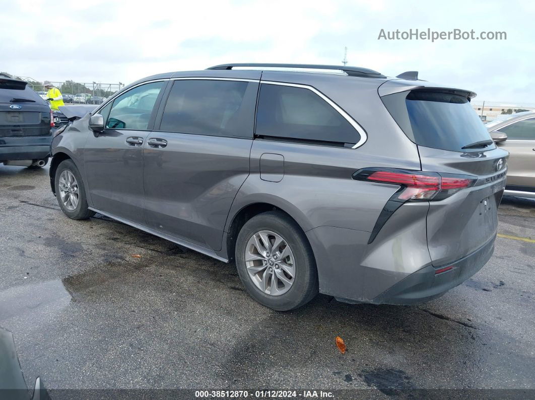 2022 Toyota Sienna Le Серый vin: 5TDBRKEC3NS110462