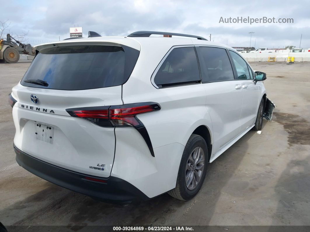 2022 Toyota Sienna Le White vin: 5TDBRKEC3NS116133