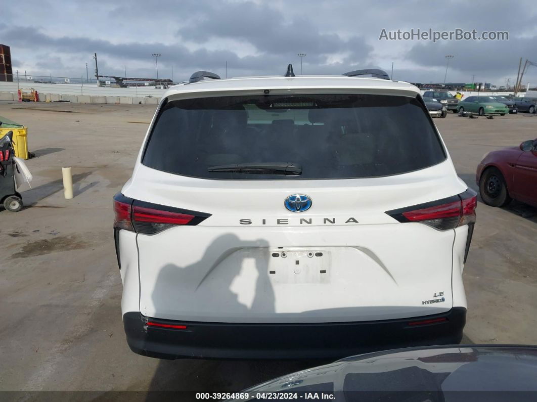 2022 Toyota Sienna Le White vin: 5TDBRKEC3NS116133