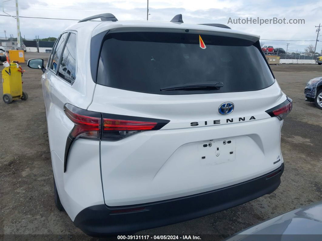 2022 Toyota Sienna Le White vin: 5TDBRKEC6NS094662