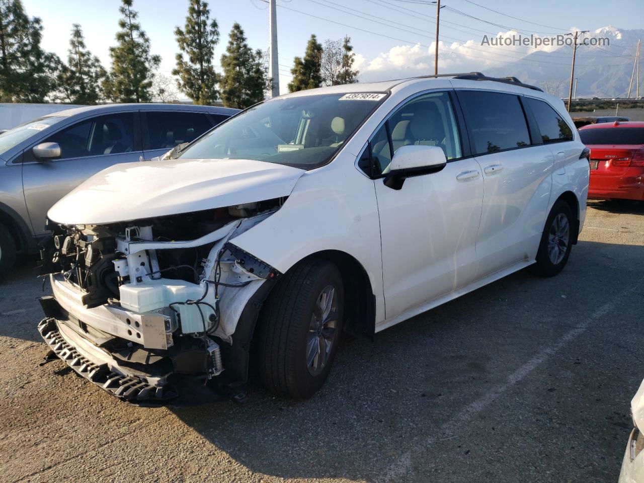 2022 Toyota Sienna Le Белый vin: 5TDBSKFC8NS071497