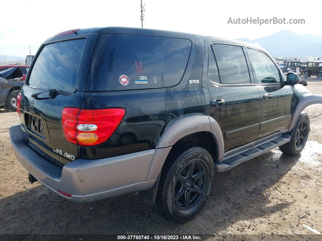 2002 Toyota Sequoia Sr5 Black vin: 5TDBT44A02S076134