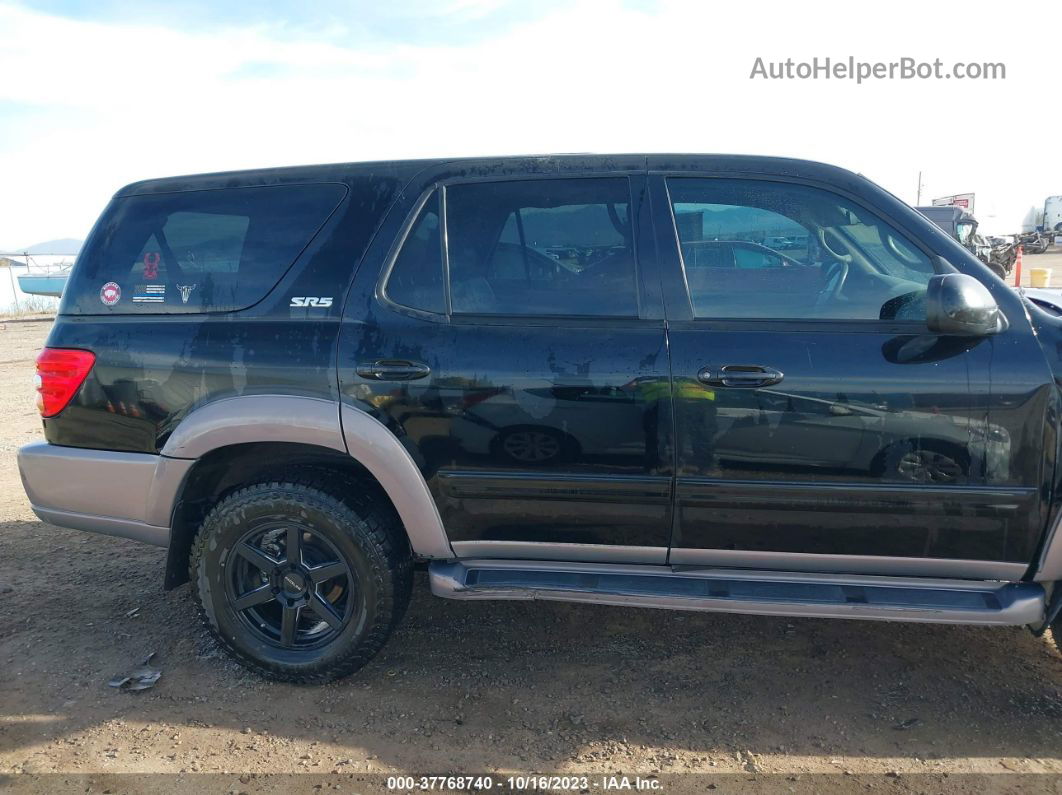 2002 Toyota Sequoia Sr5 Black vin: 5TDBT44A02S076134