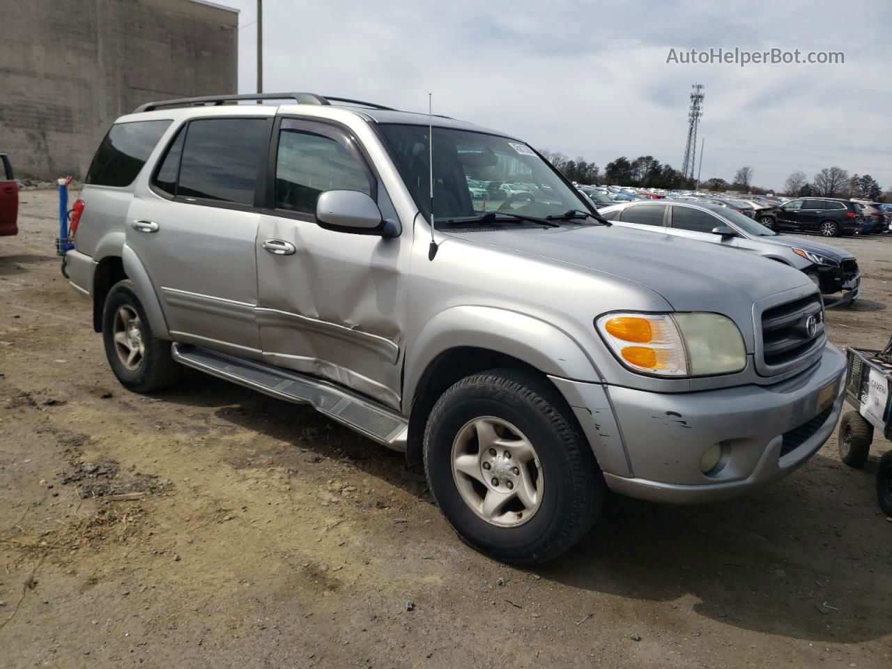 2002 Toyota Sequoia Sr5 Silver vin: 5TDBT44A02S099932