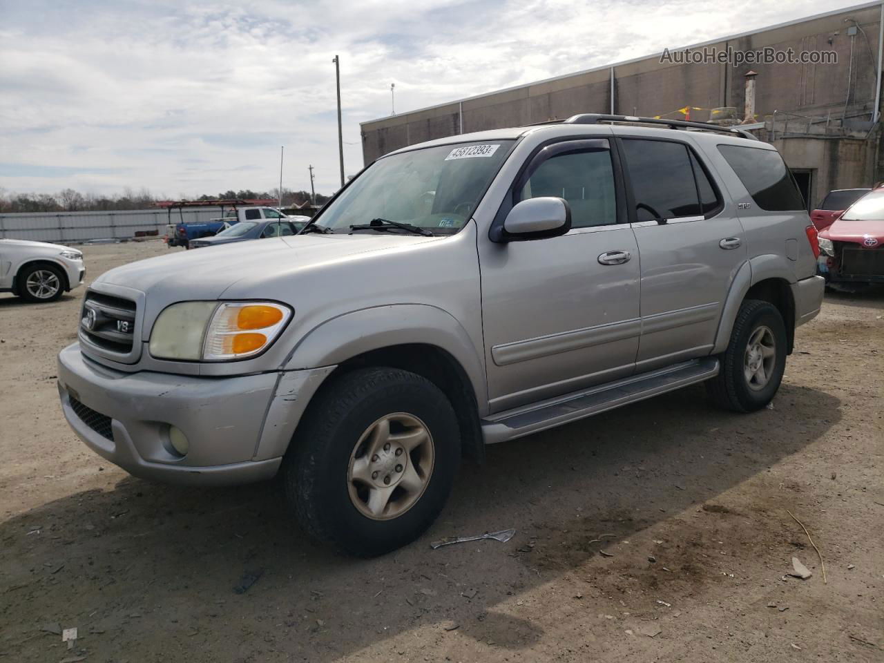 2002 Toyota Sequoia Sr5 Silver vin: 5TDBT44A02S099932