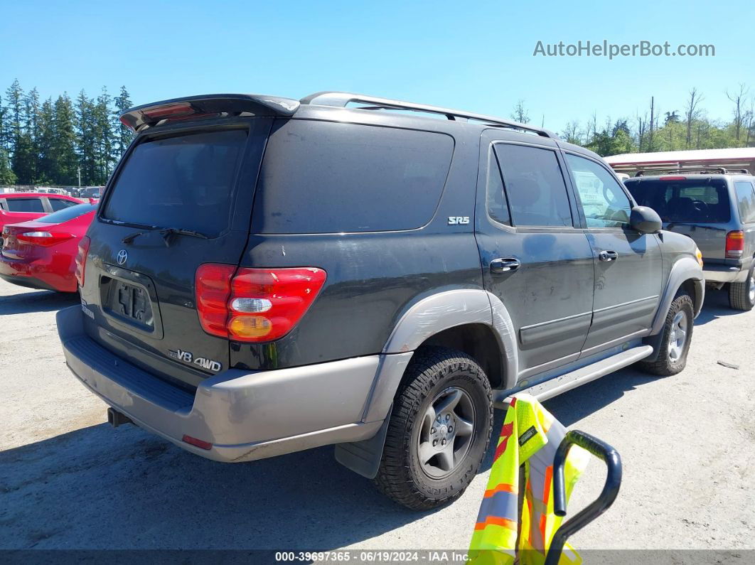 2002 Toyota Sequoia Sr5 V8 Black vin: 5TDBT44A12S066549