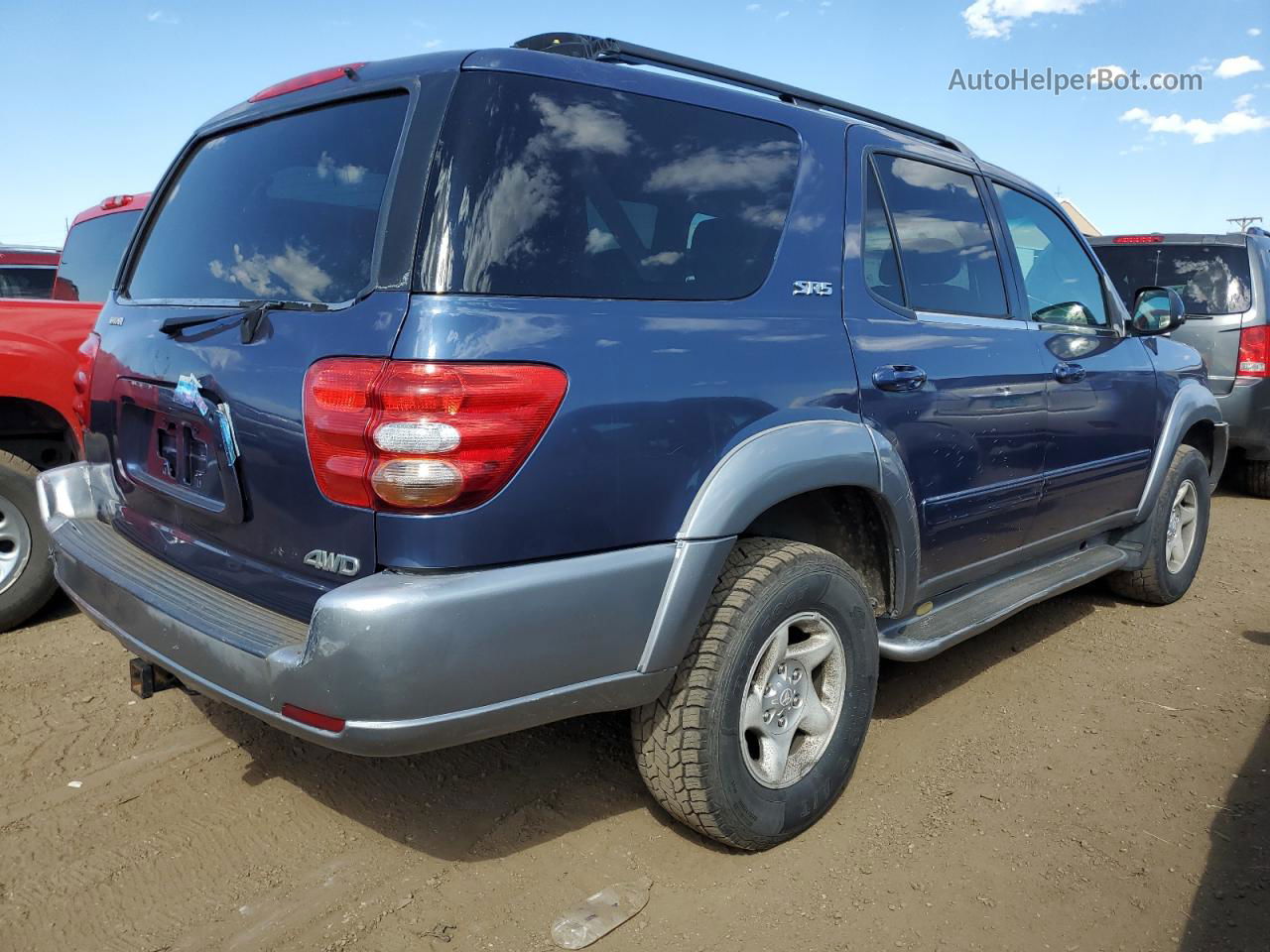 2002 Toyota Sequoia Sr5 Blue vin: 5TDBT44A12S077423