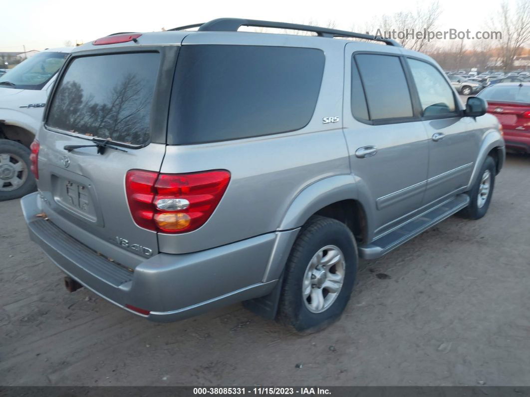 2002 Toyota Sequoia Sr5 Silver vin: 5TDBT44A12S078605