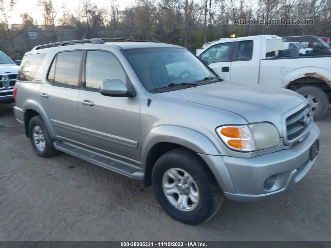 2002 Toyota Sequoia Sr5 Silver vin: 5TDBT44A12S078605