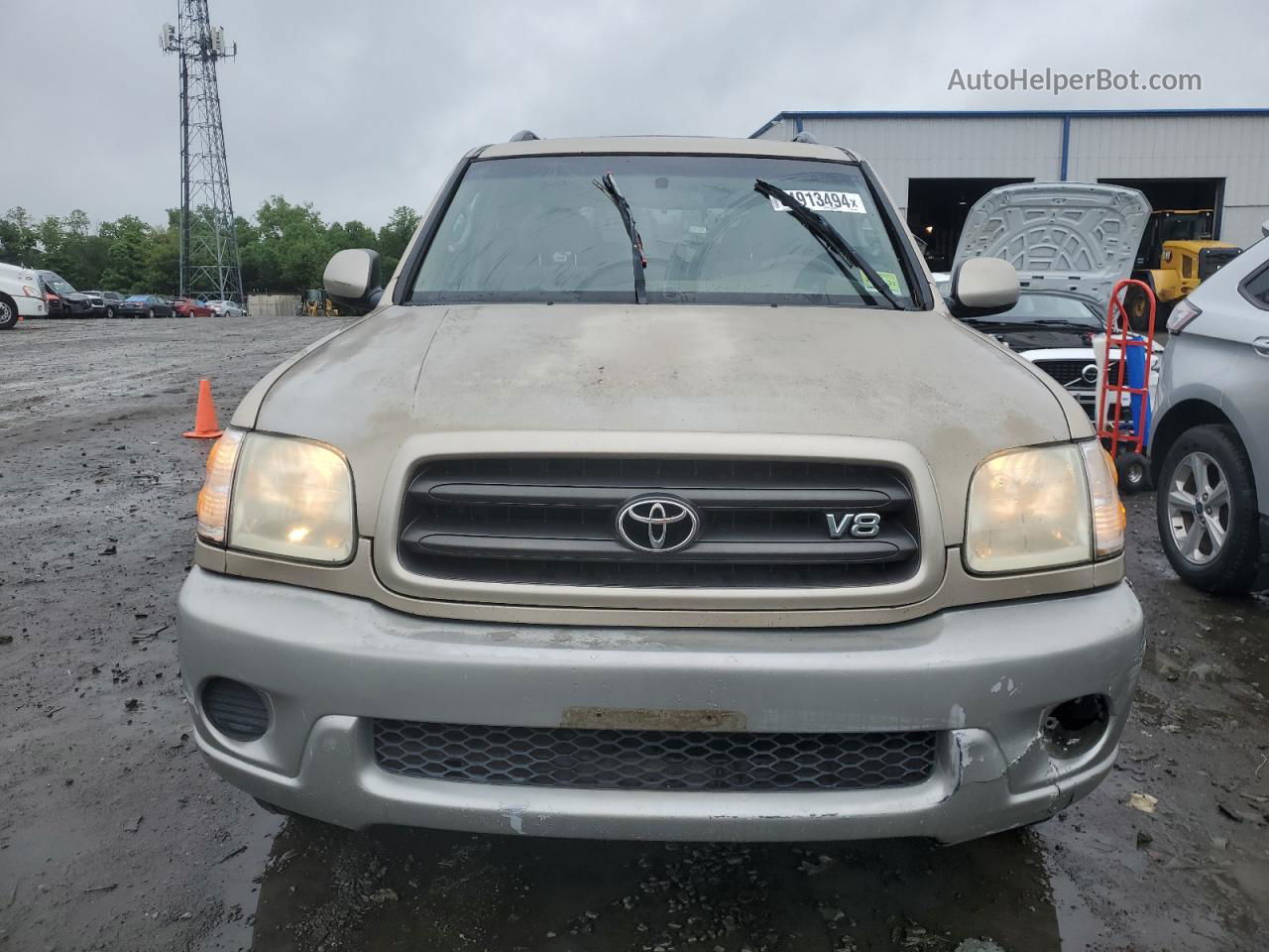 2002 Toyota Sequoia Sr5 Beige vin: 5TDBT44A12S132923