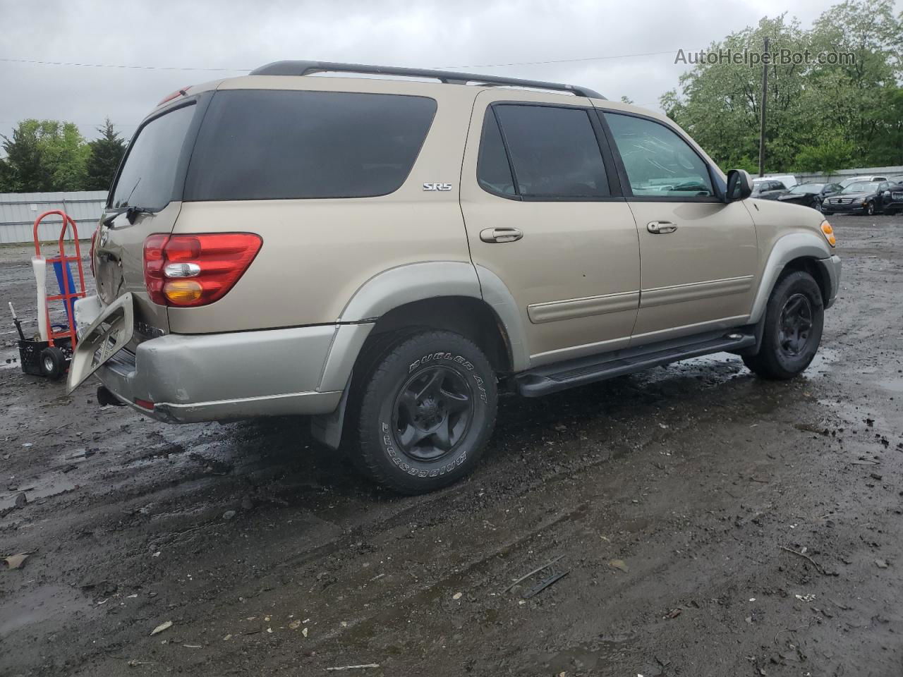 2002 Toyota Sequoia Sr5 Beige vin: 5TDBT44A12S132923