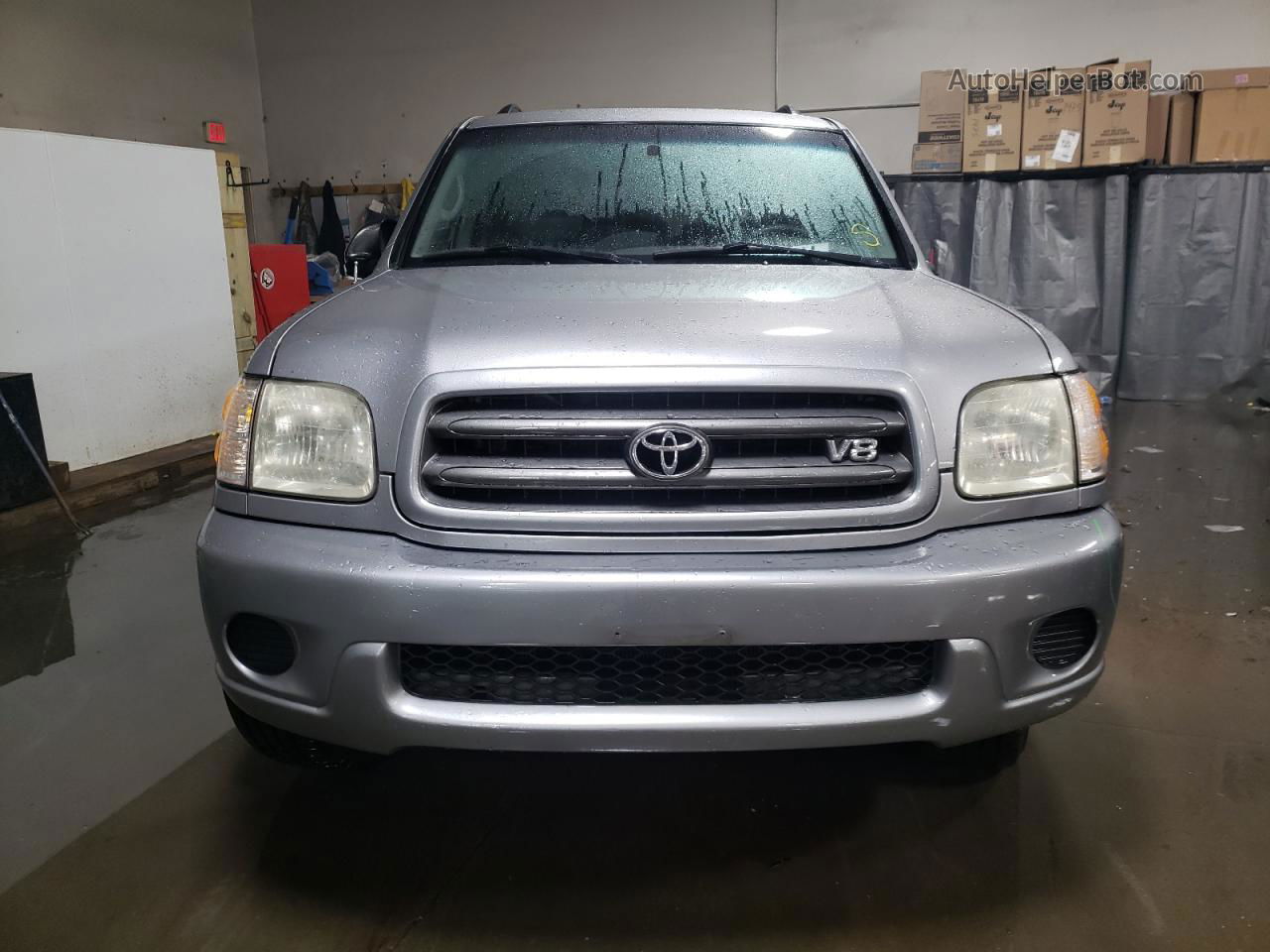 2002 Toyota Sequoia Sr5 Серый vin: 5TDBT44A22S058704