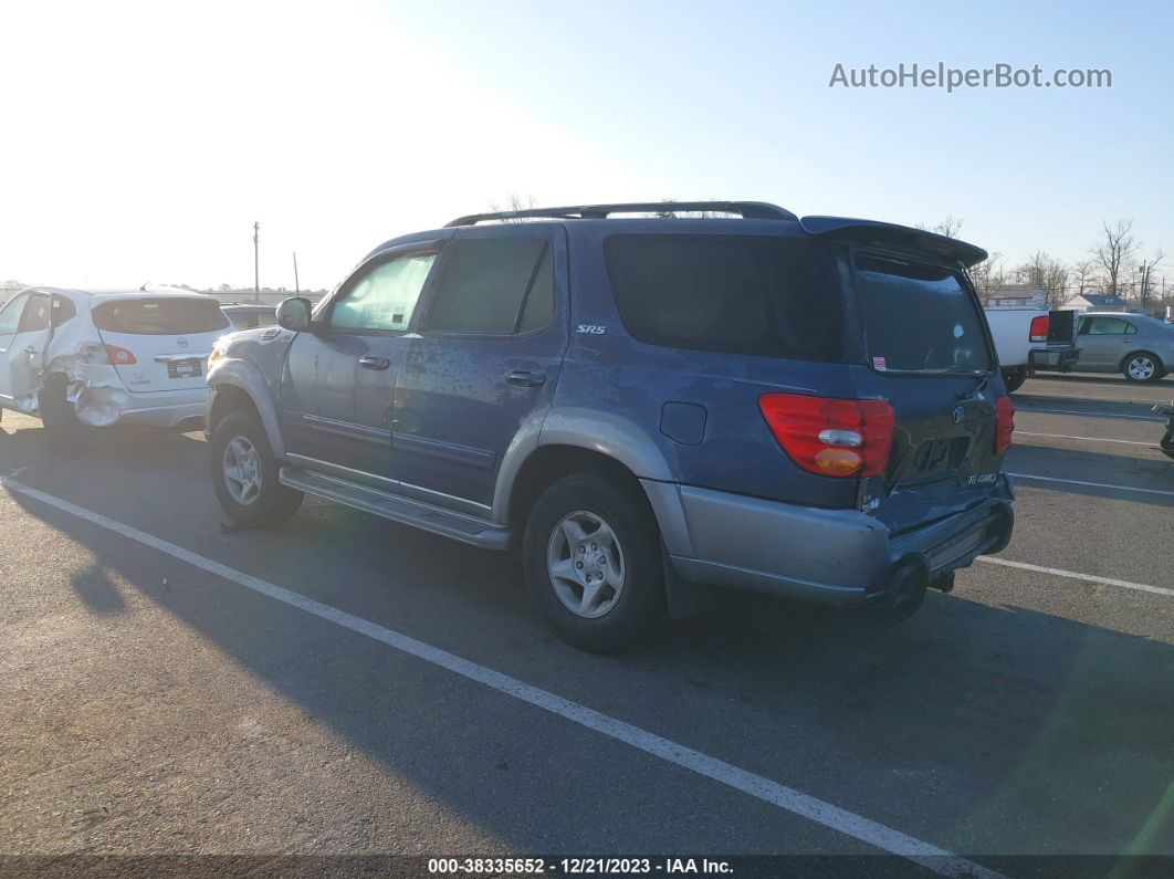 2002 Toyota Sequoia Sr5 Blue vin: 5TDBT44A22S073722