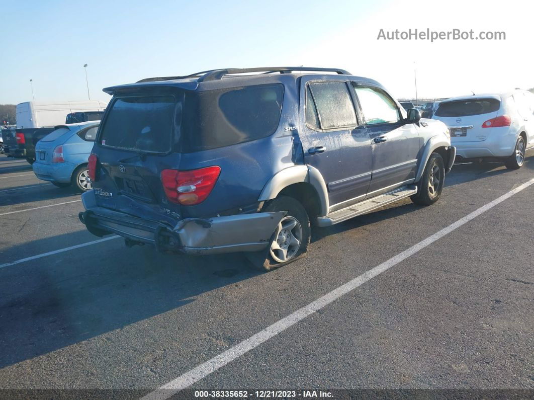 2002 Toyota Sequoia Sr5 Blue vin: 5TDBT44A22S073722