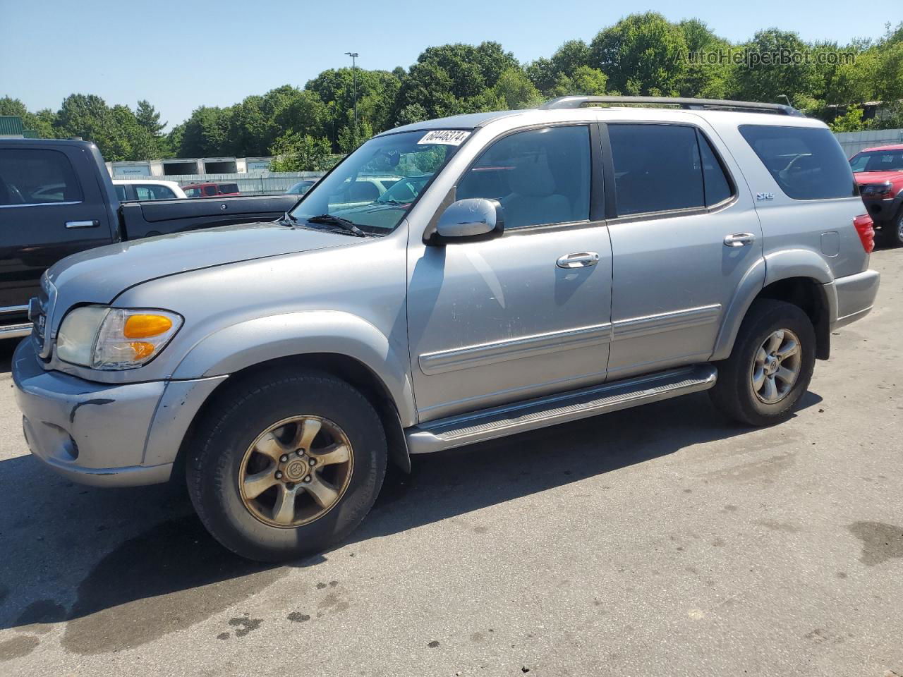 2002 Toyota Sequoia Sr5 Silver vin: 5TDBT44A22S079228