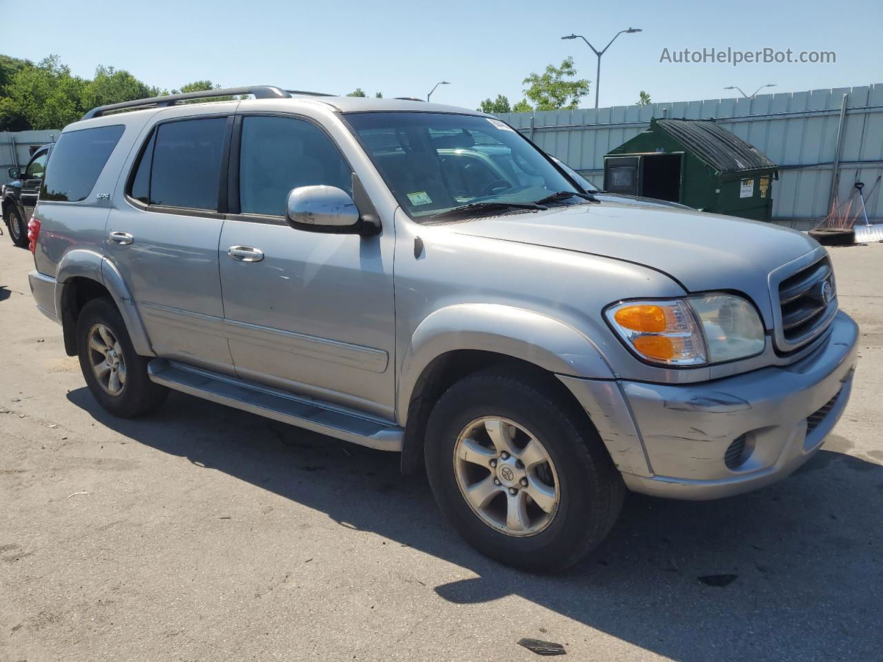 2002 Toyota Sequoia Sr5 Silver vin: 5TDBT44A22S079228