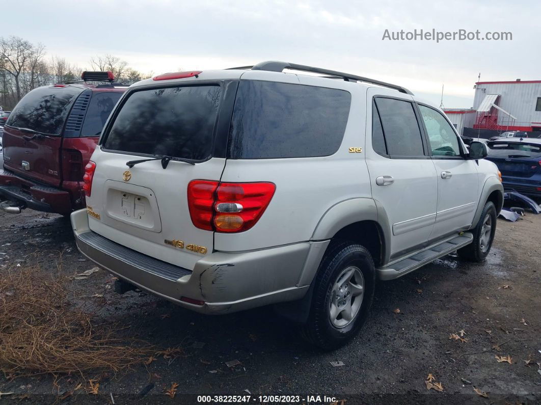 2002 Toyota Sequoia Sr5 White vin: 5TDBT44A22S097633