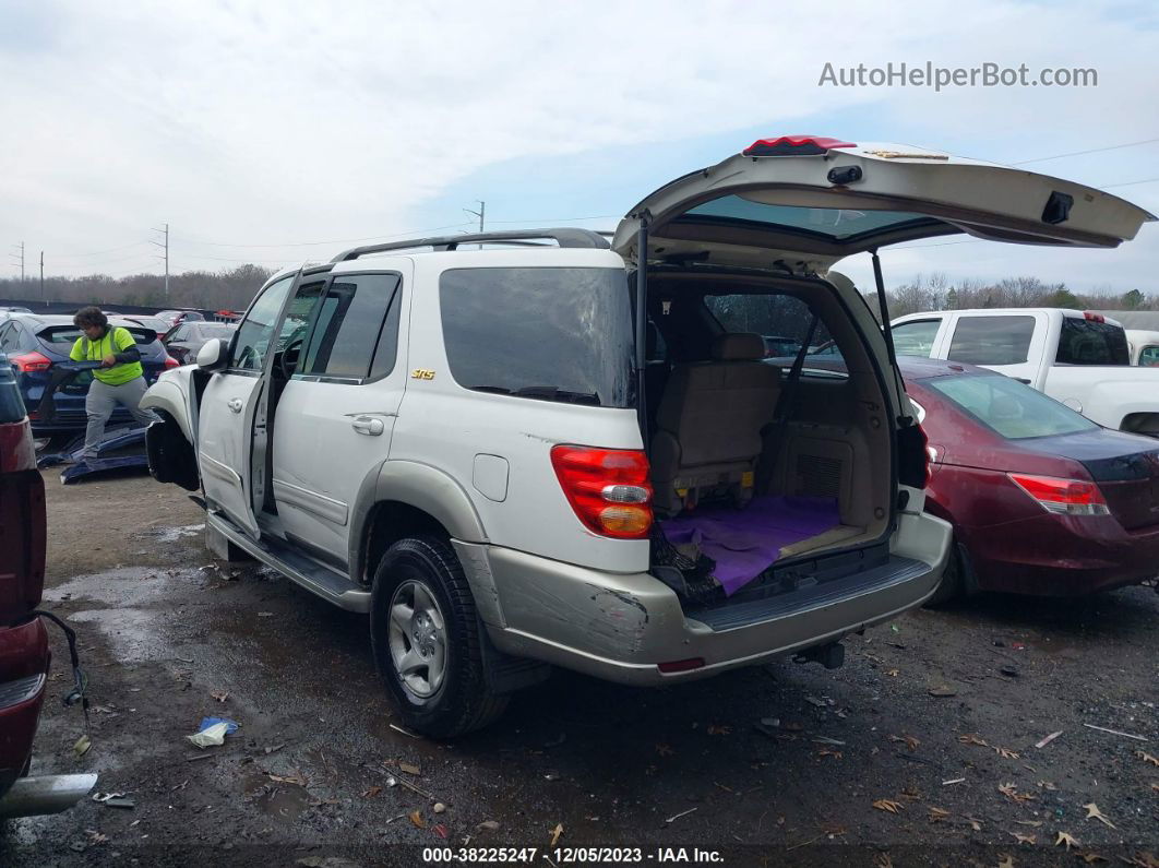 2002 Toyota Sequoia Sr5 White vin: 5TDBT44A22S097633