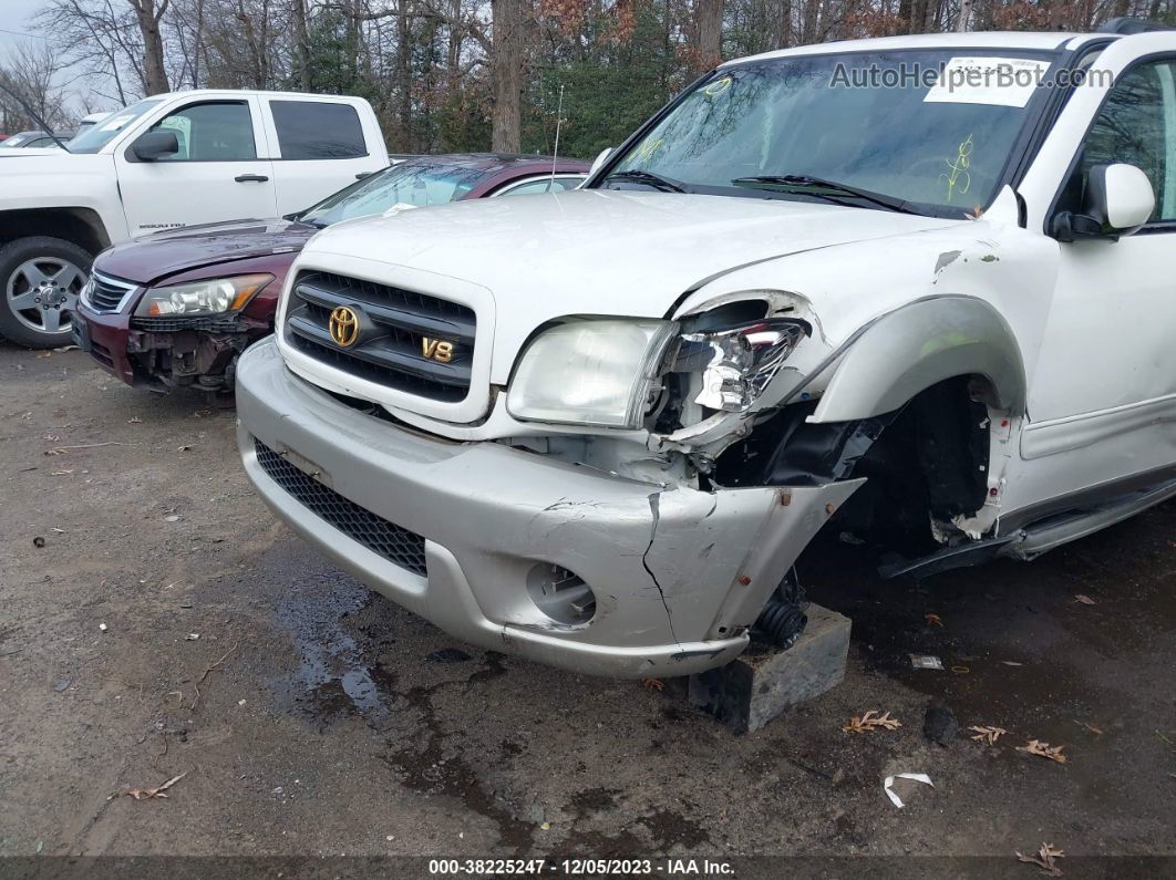 2002 Toyota Sequoia Sr5 White vin: 5TDBT44A22S097633