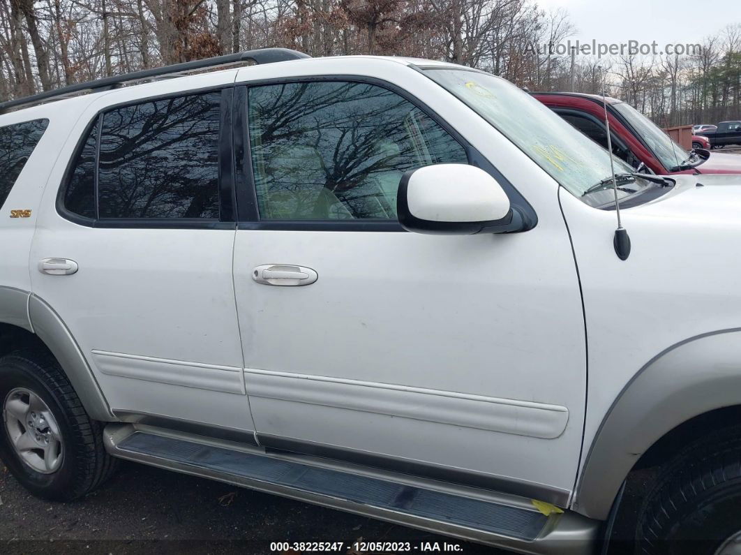 2002 Toyota Sequoia Sr5 White vin: 5TDBT44A22S097633