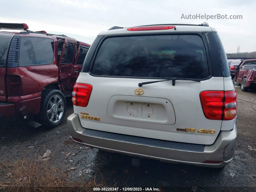 2002 Toyota Sequoia Sr5 White vin: 5TDBT44A22S097633