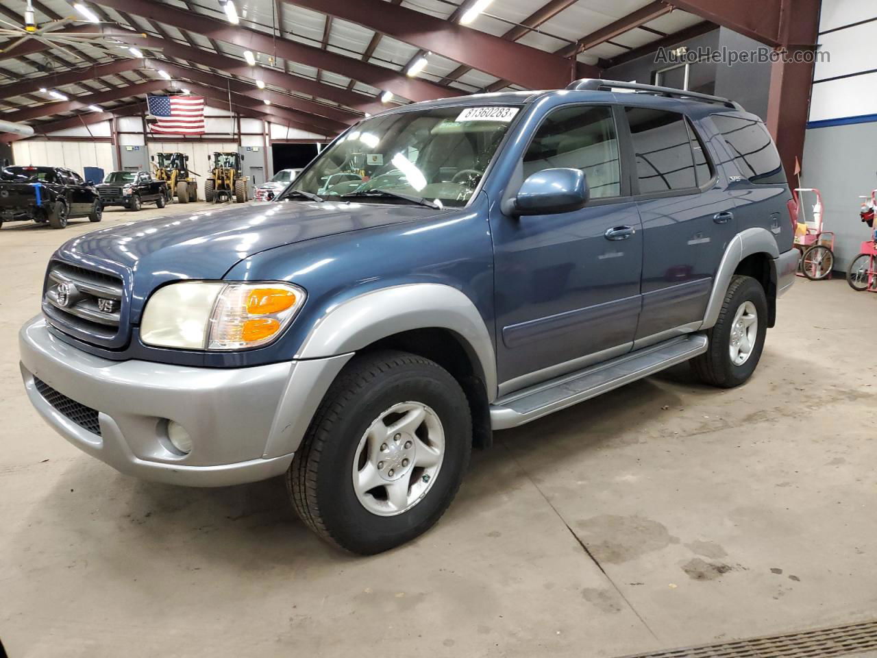 2002 Toyota Sequoia Sr5 Blue vin: 5TDBT44A22S103754